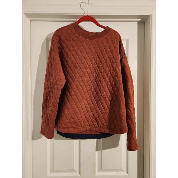 Orvis Women's Quilted Sweatshirt Brown M - Picture 1 of 6